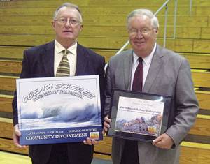 Dave Wayman, left, and Stan Pinnick have returned as interim co-superintendents of the North Beach School District.
