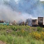 Structure fire razes Montesano builing Friday