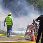 Structure fire razes Montesano builing Friday