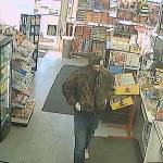 HOQUIAM POLICE DEPARTMENT                                Hoquiam Police are seeking this man, who was caught on video robbing the SmokeTown convenience store on Simpson Avenue Friday evening. Armed with a large black knife, the man was able to evade capture even after being confronted by an armed citizen as he attempted to pry open the stores cash drawer with the knife.