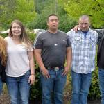 DAN HAMMOCK | THE DAILY WORLD                                Five of the six first clients of the countys new drug court shared their stories after the second official court date of the program recently. From left, Jennifer Gonzales, Sheyanne Walker, Eric Mix, Brice Woods and Richard Kenney.