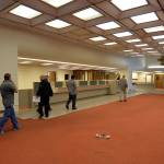 LOUIS KRAUSS | THE DAILY WORLD Executive Director Craig Dublanko from the Coastal Community Action Program (black jacket) tours the new temporary space for the organizations services.