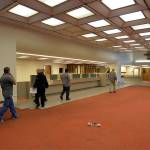 LOUIS KRAUSS | THE DAILY WORLD Executive Director Craig Dublanko from the Coastal Community Action Program (black jacket) tours the new temporary space for the organizations services.