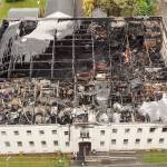 (Courtesy Eric Timmons) Saturdays fire left the Armory Building in ruins.