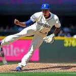 Seattle Mariners closer Edwin Diaz, seen here in 2017 against Oakland, is considered a favorite to make the All-Star Game this season. (Ken Lambert/Seattle Times/TNS)