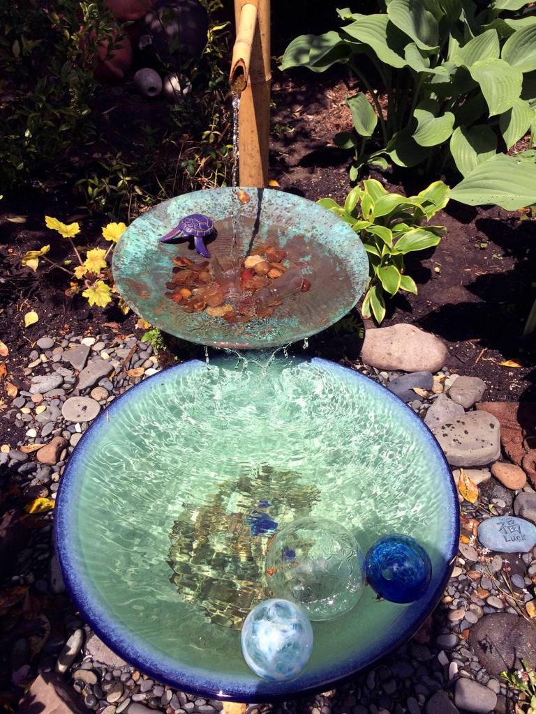 Courtesy photo                                One of several water features tucked away in the Zaiss garden.