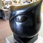 (Kat Bryant | The Daily World) The Owl, a 300-pound bronze sculpture created by San Francisco artist Beniamino Bufano, has become an integral part of the library since its 1968 installation.