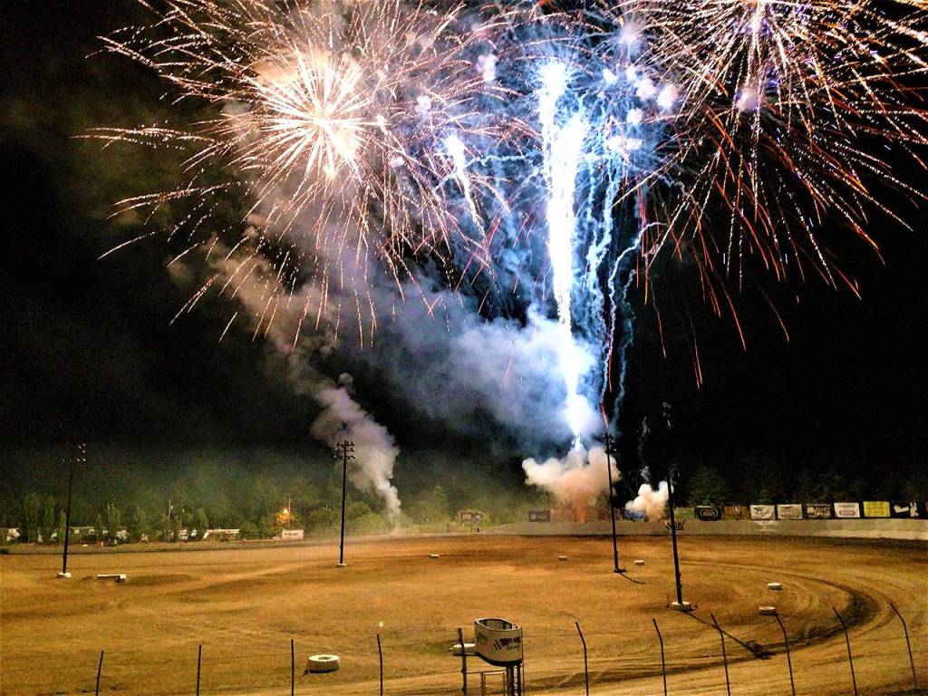 Fans were treated to a fireworks show as part of Grays Harbor Raceways Fan Appreciation Night on Saturday in Elma. (Photo by AR Racing Videos)