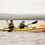 (Courtesy Jon Harwood) Kayakers race in the annual Elk River Challenge near Bradys Oysters in Westport. Any type of hand or foot-powered boat is allowed to compete.