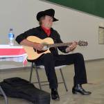 Louis Krauss | The Daily World                                Dan Whyms plays a preview of the Johnny Cash tribute he will perform Aug. 9 at the Grays Harbor County Fair in Elma.