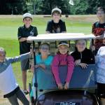 Camp participants pose for a photo on Monday. Pictured are (back row, from left): Preston Solis, Brandon Newcome, Kai Lemon. Front row, from left: Makenna Blancas, Joey King, Karlee Watson, Britt Rajcich, Haley Blancas. (Hasani Grayson | The Daily World)