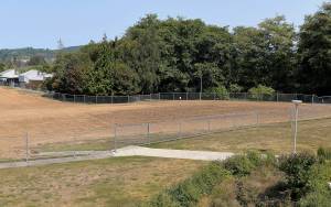 DAN HAMMOCK | THE DAILY WORLD                                Bare ground is all that remains of the 200 and 300 buildings on the Grays Harbor College campus. The L-shaped footprint could soon provide for a new union building to replace the 60-year-old Hillier Union Building.