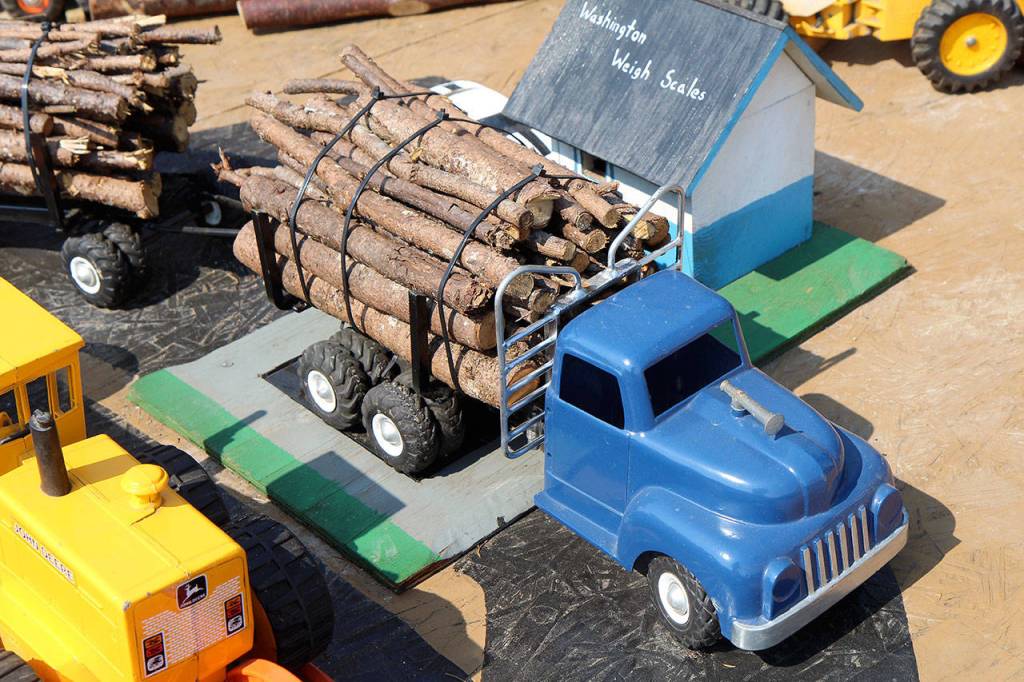 Michael Lang | The Vidette                                Toy trucks are on display Wednesday, Aug. 8, 2018, at the Grays Harbor County Fair in Elma. The fair runs through Sunday.