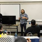 Former Aberdeen High School graduate and WWE superstar Daniel Bryan speaks with members of the media during a promotional tour Wednesday. (Hasani Grayson | The Daily World)