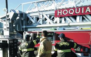 FILE PHOTO Talks about fire and EMS service consolidation between Aberdeen and Hoquiam have picked up steam after a letter from the presidents of both cities firefighters unions supporting a study into its feasibility was sent to the mayors and city councils of Aberdeen and Hoquiam Aug. 1.