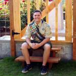 (Photo courtesy Larry Burgher) Joshua L. Burgers Eagle project was the installation of this gate to the Burton C. Ross Memorial Rose Garden at the Polson Museum.