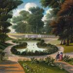 Courtesy National Gallery of Art                                This mid-19th century painting by Thomas Chambers depicts the Mount Auburn Cemetery, situated in Watertown and Cambridge, Massachusetts. It opened in 1832 on 72 acres of woodland to serve both as a burial place and an experimental garden.