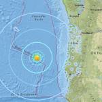 (U.S. Geological Survey) A 6.2 magnitude earthquake struck off the coast of Oregon last night.