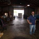 Louis Krauss | The Daily World                                Harbor Saw Supply Manager Jake Lennox stands in the companys warehouse along West First Street, which will be used for their temporary rigging services.