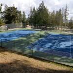 Louis Krauss | The Daily World                                The Sam Benn Park tennis courts are now open after a recent resurfacing project. The project was paid for by some local donors.