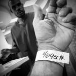 (Guy Reynolds | Dallas Morning News) 11/3/16  Lab work with Carlos again. Door code wrist band. Dr. P said labs were improved again.