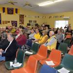 Louis Krauss | The Daily World                                The crowd at the Ocean Shores Lions Club listens to political candidates speak during Sundays forum.