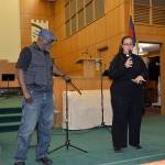 Louis Krauss | The Daily World                                Rev. Dr. Liz Theoharis, right, is a co-chair for the Poor Peoples Campaign: A National Call for Moral Revival.