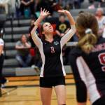 Emily Snider set the Ocosta school record for career assists with 198 during the Wildcats 3-1 win over Raymond on Tuesday. (Photo by Larry Bale)