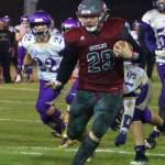 Hoquiam running back Matt Brown carries the football during Fridays win over Sequim. (Photo by Patti Reynvaan)