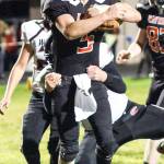 Raymond running back Patrick Edwards rushed for 239 yards and three touchdowns in the Seagulls win over Ilwaco last week. Edwards was honored with The Daily Worlds Game Ball for offense, the second time hes won the honor this season. (Photo by Larry Bale)