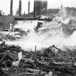 (Courtesy of Polson Museum) The aftermath of the May 1918 fire at the North Western Lumber Co.