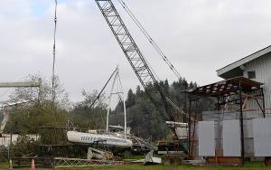 DAN HAMMOCK | GRAYS HARBOR NEWS GROUP                                Abandoned boats, cars and RVs litter the property at 220 Monroe St. in Hoquiam, prompting several city-issued code violations against the landowner, Mart Liikane. This is the property were several boats have sunk in the Chehalis River in recent months, requiring cleanup efforts by the Department of Ecology to remove leaking fuel.
