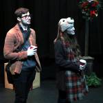 (Keith Krueger) John (Casey Bronson) and Charmian (Rebecca Meacham) browse the citys holiday display windows.