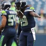 Seattle Seahawks linebacker Shaquem Griffin was born with amniotic band syndrome and had his left hand amputated as a child. (Bettina Hansen/Seattle Times)