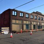 (Louis Krauss | Grays Harbor News Group)                                The view from F Street as the old Selmers building is brought down to make way for the planned Gateway Center in Aberdeen.
