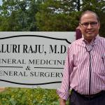 Dr. Alluri Raju, who has been practicing in the rural Georgia town of Richland for 37 years, said he initially faced discrimination, but that has dissipated. He is now the only doctor in town. (Katja Ridderbusch | KHN)