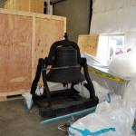 (Louis Krauss | Grays Harbor News Group)                                This antique bell from First Congregational Church is one of the last artifacts that was cleaned last week at a warehouse in Kent.