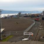 Louis Krauss | Grays Harbor News Group                                The City of Aberdeen has thrown out its permit system for visitors to the major homeless camp along the Chehalis River. As seen here, a gate remains locked to restrict vehicle access to the site.