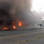 Louis Krauss | Grays Harbor News Group                                The Harbor Saw & Supply building at 3102 Simpson Ave. in Hoquiam was engulfed by flames Aug. 20. The owners quickly restarted operations at the power equipment businesss old location at 2211 W. First St. in Aberdeen. Manager Jake Lennox says he hopes to eventually rebuild the store at the Hoquiam site, which has since been cleared.