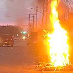 COURTESY HOQUIAM POLICE DEPARTMENT                                A Hoquiam man was arrested New Years Eve on Emerson Avenue when his fireworks display started a fire and he refused to comply with officers orders.