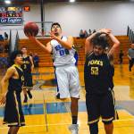 Elmas Jesus Torres hits a layup against Forks on Thursday. (Hasani Grayson | Grays Harbor News Group)