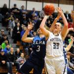 Montesanos Zoe Hutchings scores on a put back attempt in the second quarter against Elma. (Hasani Grayson | Grays Harbor News Group)