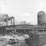 Roy Vataja Collection                                 A portion of the Grays Harbor Commercial Co. sawmill in Cosmopolis as it appeared around 1900 in an image captured by a photographer named Dunham. Cosmopolis was the only company town on the Harbor, and it was under the tight-fisted rule of mill superintendent Neil Cooney.