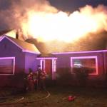 (Courtesy Aberdeen Fire Department) Firefighters respond to an attic fire on Simpson Avenue in Aberdeen.