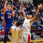 Willapa Valleys Matt Pearson takes a close-range shot in the first quarter. Pearson scored 24 points in Willapa Valleys 68-64 victory over Life Christian Academy on Friday in Montesano. (Hasani Grayson | Grays Harbor News Group)