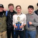 Courtesy photo                                Ocosta High Schools Knowledge Bowl team, from left: Cole Hatton, Evan Waara, Daniel Quinby, Gerrick Sweet and Garrett Quinby.