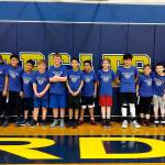 The Robert Gray Blue won a 5th/6th grade basketball tournament Saturday at Aberdeen High School. Pictured from left are: Coach Kingery, Antonio Aguilar, Jonathan Ordonez, Jaime Martinez De Jesus, Calvin Reed, Jayden Gladson, Maurico Figueroa Palacio, Anthony Juarez-Paxtor, Ryan Williams, Tony Hatlestad, Treven Ramos, Kaiden Plemmons, Coach Ford and Coach King. (Submitted photo)
