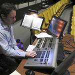 (Kat Bryant | Grays Harbor News Group) Director Andrew Gaines prepares for the first full dress rehearsal on Monday.