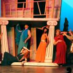 (Kat Bryant | Grays Harbor News Group) Pseudolus (Analei Holt), far right, directs the courtesans to strike a sultry pose.