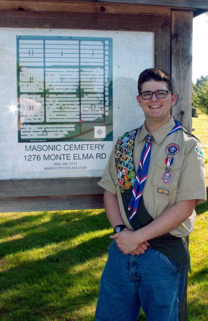 (Photo courtesy Werner family) Andrew Werner oversaw an extensive research project to map the Masonic Cemetery in Elma, with emphasis on identifying veterans burial places.